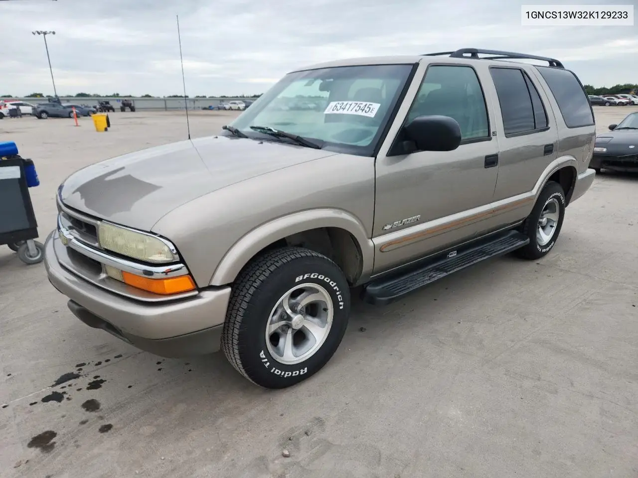 2002 Chevrolet Blazer VIN: 1GNCS13W32K129233 Lot: 63417545