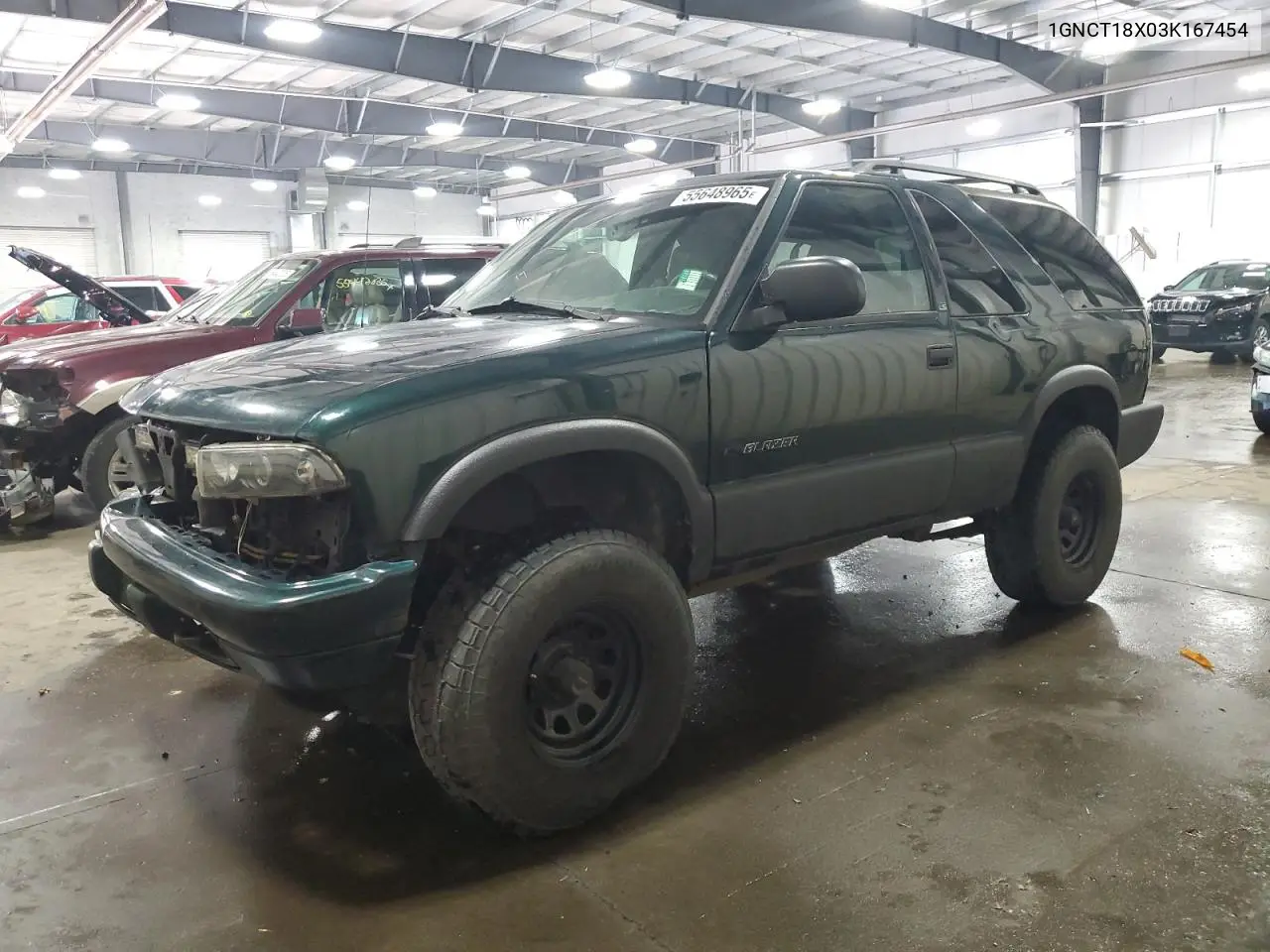 2003 Chevrolet Blazer VIN: 1GNCT18X03K167454 Lot: 55648965