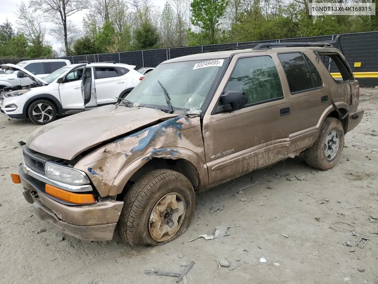 2004 Chevrolet Blazer VIN: 1GNDT13X64K168315 Lot: 53249495