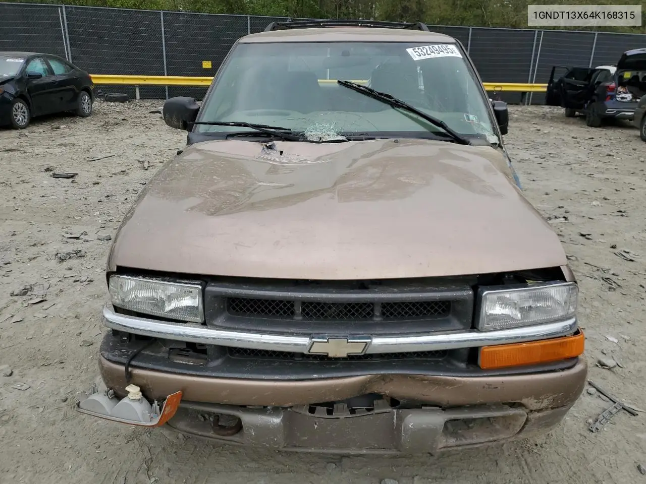 2004 Chevrolet Blazer VIN: 1GNDT13X64K168315 Lot: 53249495