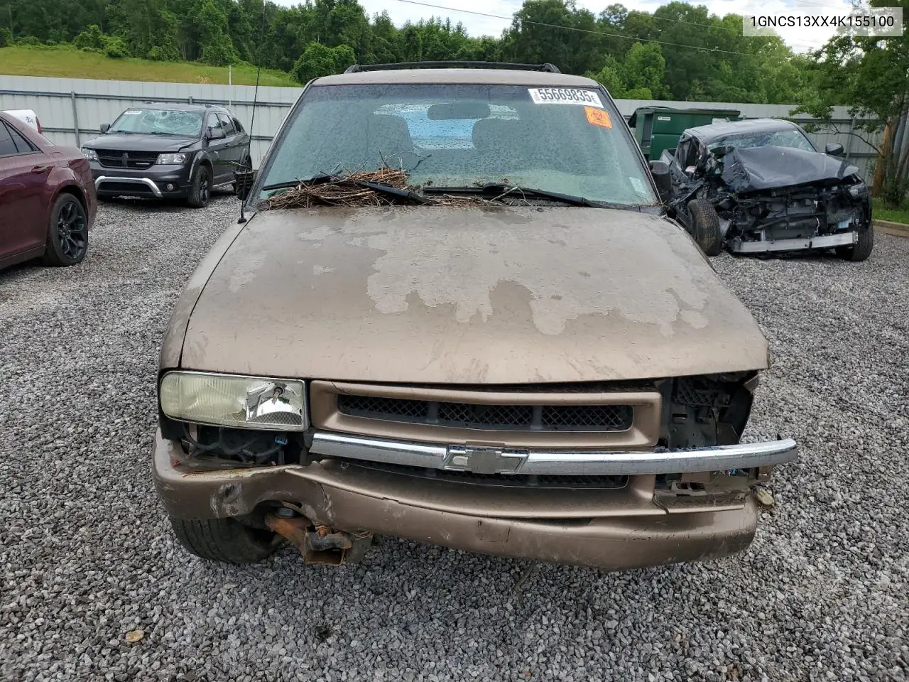 2004 Chevrolet Blazer VIN: 1GNCS13XX4K155100 Lot: 55669835