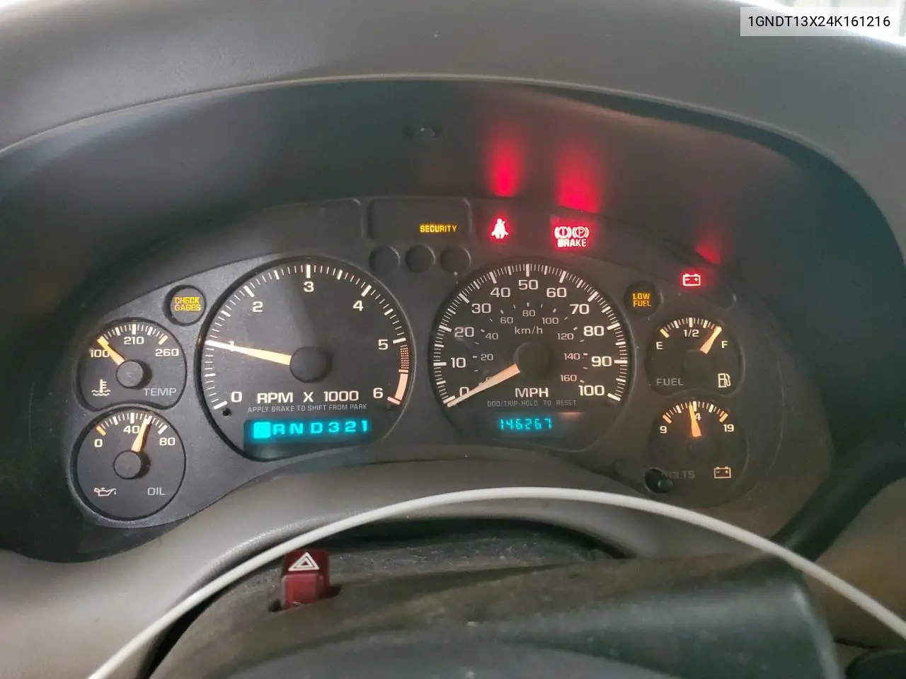 2004 Chevrolet Blazer VIN: 1GNDT13X24K161216 Lot: 56031935