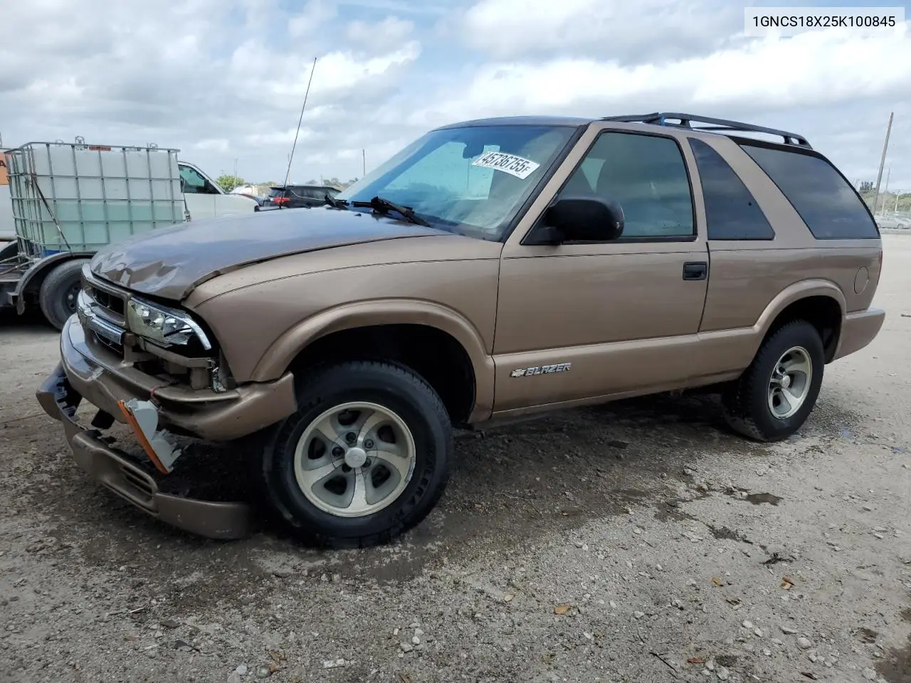 2005 Chevrolet Blazer VIN: 1GNCS18X25K100845 Lot: 45736755