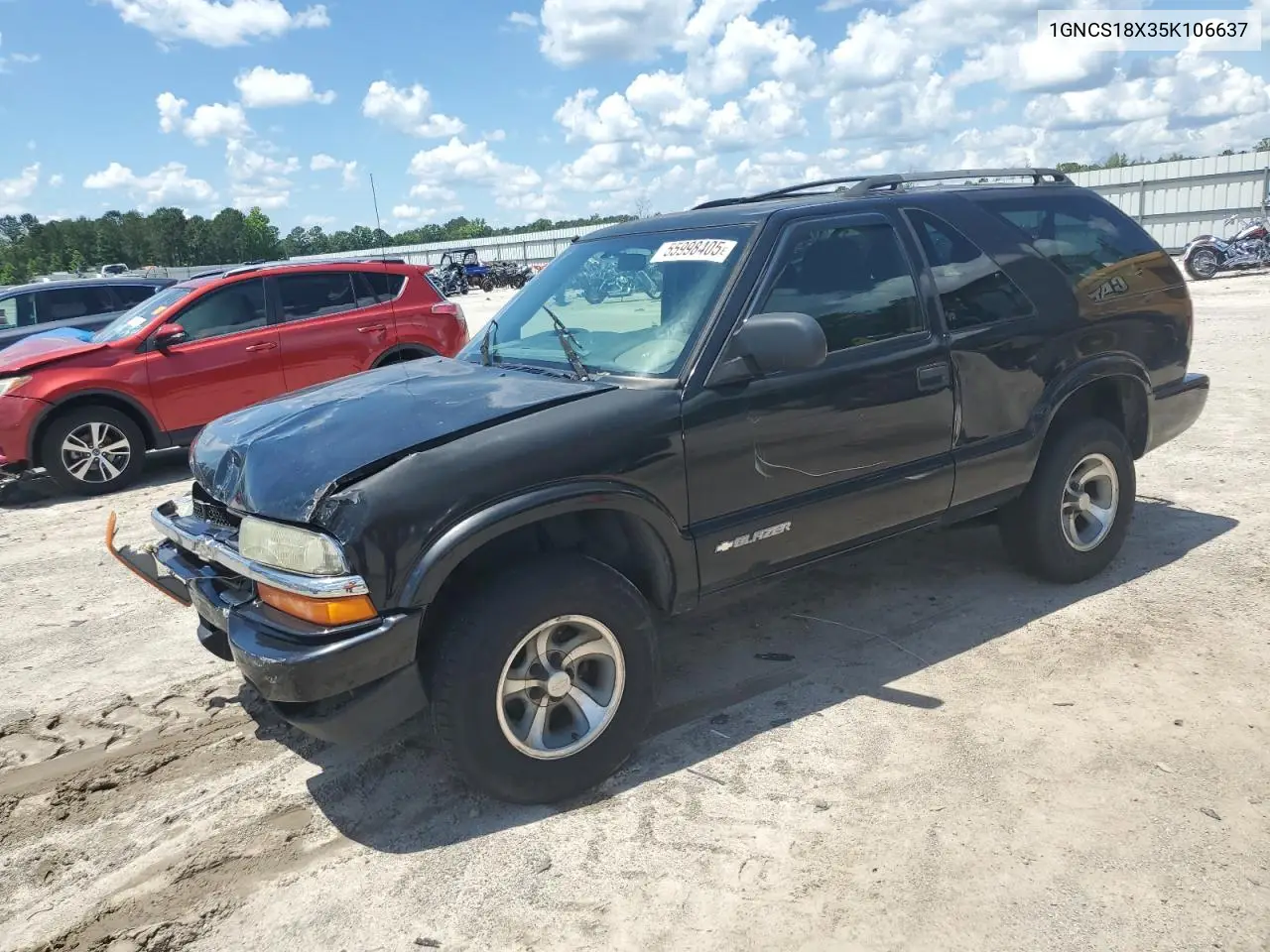 2005 Chevrolet Blazer VIN: 1GNCS18X35K106637 Lot: 55998405