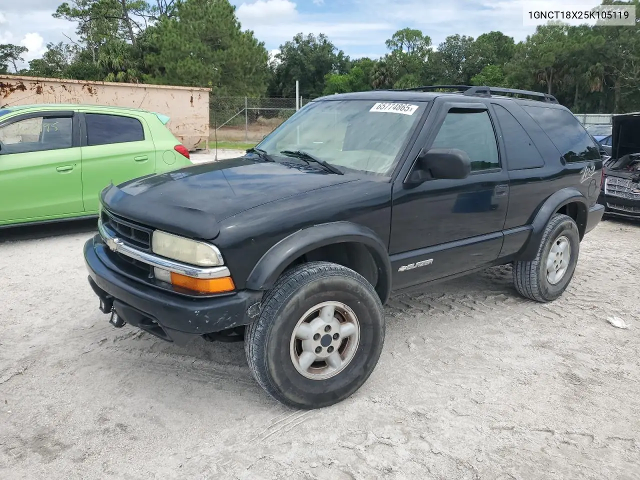 2005 Chevrolet Blazer VIN: 1GNCT18X25K105119 Lot: 65774865