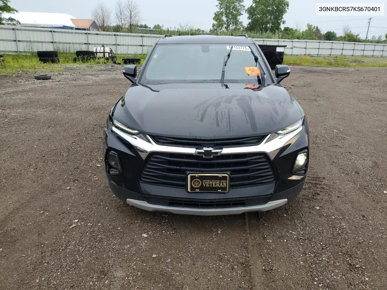 2019 Chevrolet Blazer 2Lt VIN: 3GNKBCRS7KS670401 Lot: 63153775