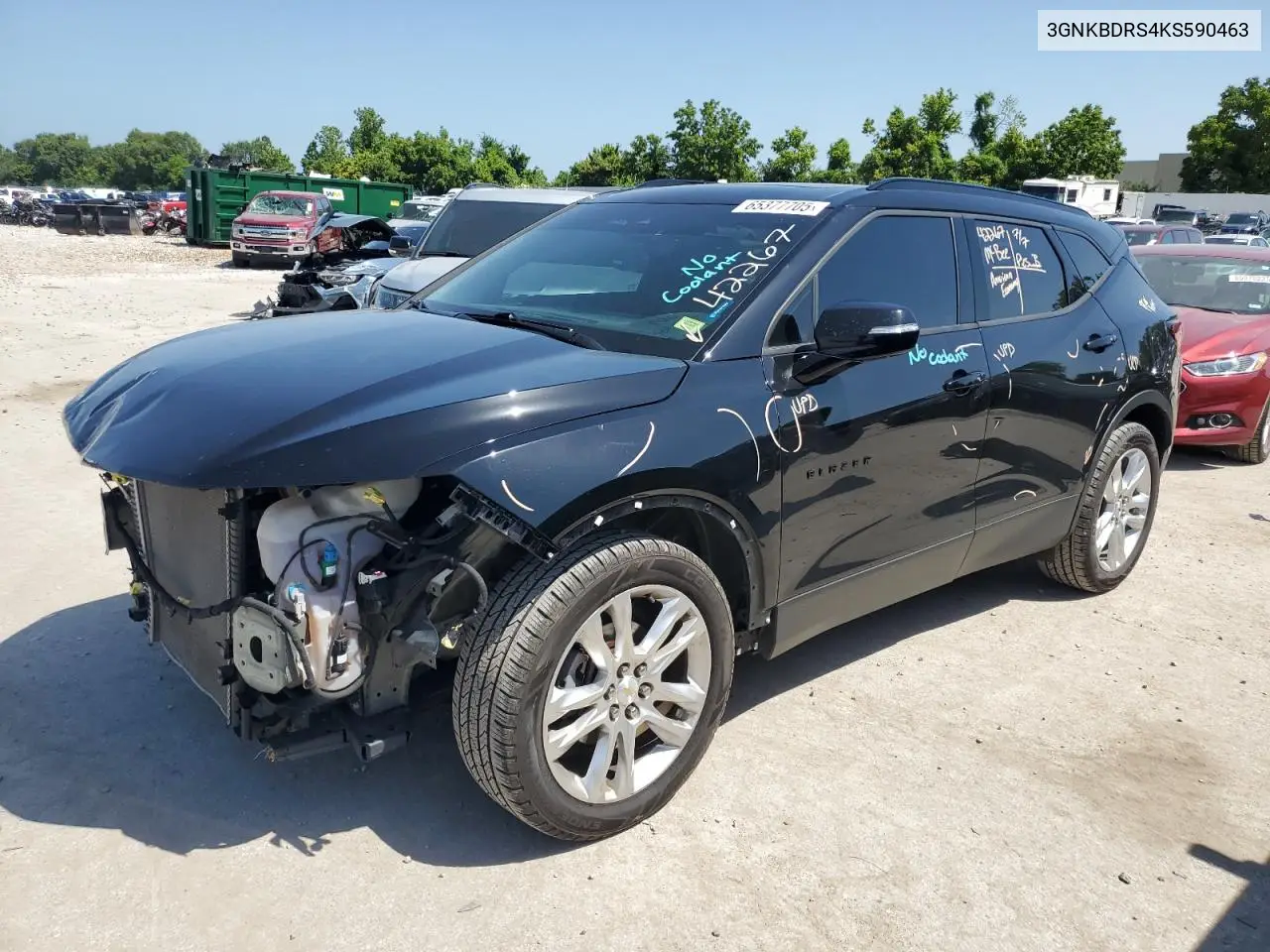 2019 Chevrolet Blazer 3Lt VIN: 3GNKBDRS4KS590463 Lot: 65377705