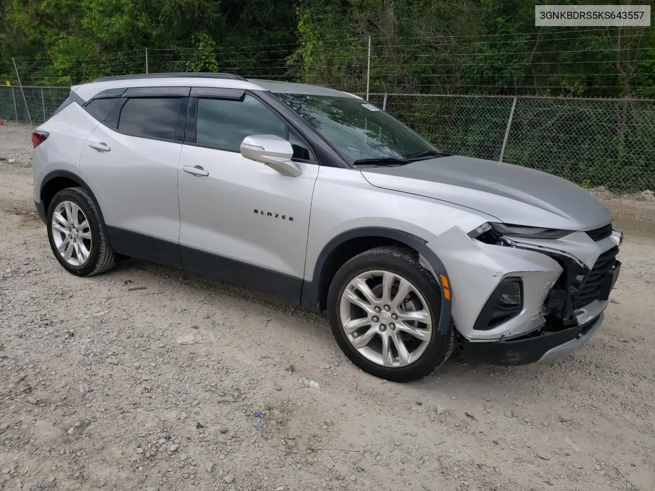 2019 Chevrolet Blazer 3Lt VIN: 3GNKBDRS5KS643557 Lot: 65553925