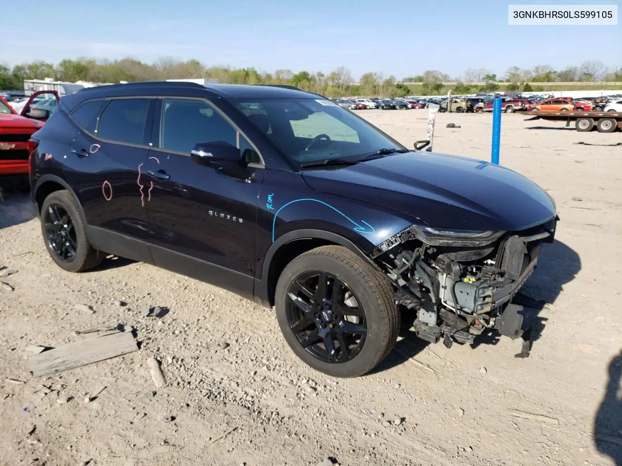 2020 Chevrolet Blazer 2Lt VIN: 3GNKBHRS0LS599105 Lot: 56298565