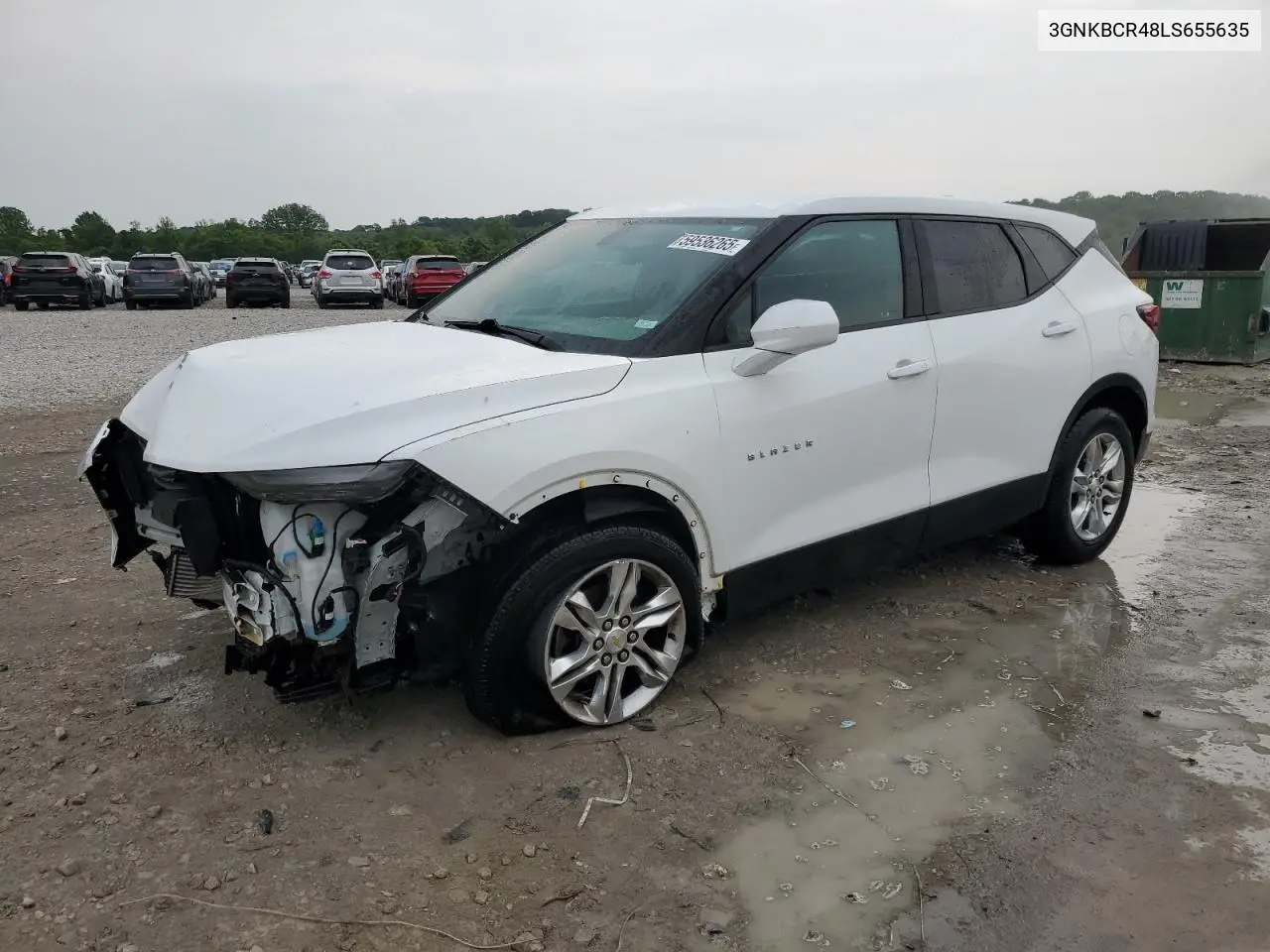 2020 Chevrolet Blazer 2Lt VIN: 3GNKBCR48LS655635 Lot: 59536265