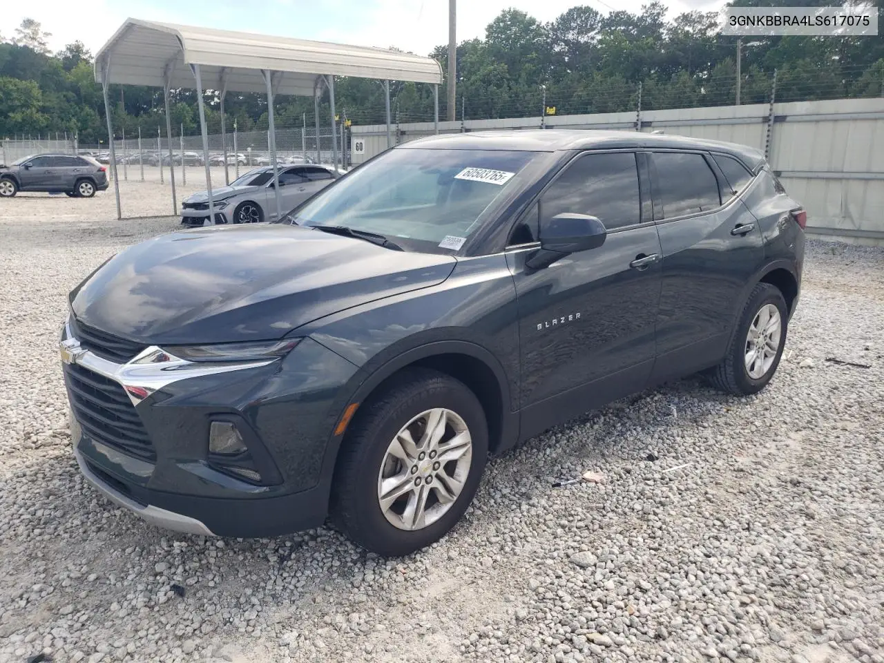 2020 Chevrolet Blazer 1Lt VIN: 3GNKBBRA4LS617075 Lot: 60503765
