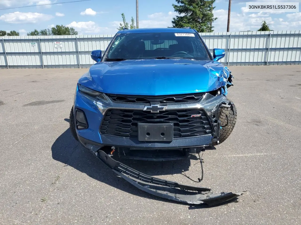 2020 Chevrolet Blazer Rs VIN: 3GNKBKRS1LS537306 Lot: 63273085