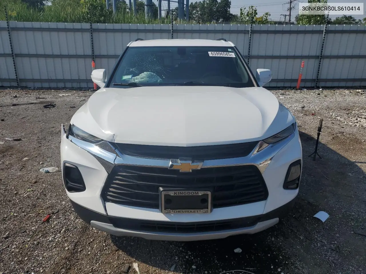 2020 Chevrolet Blazer 2Lt VIN: 3GNKBCRS0LS610414 Lot: 65996585
