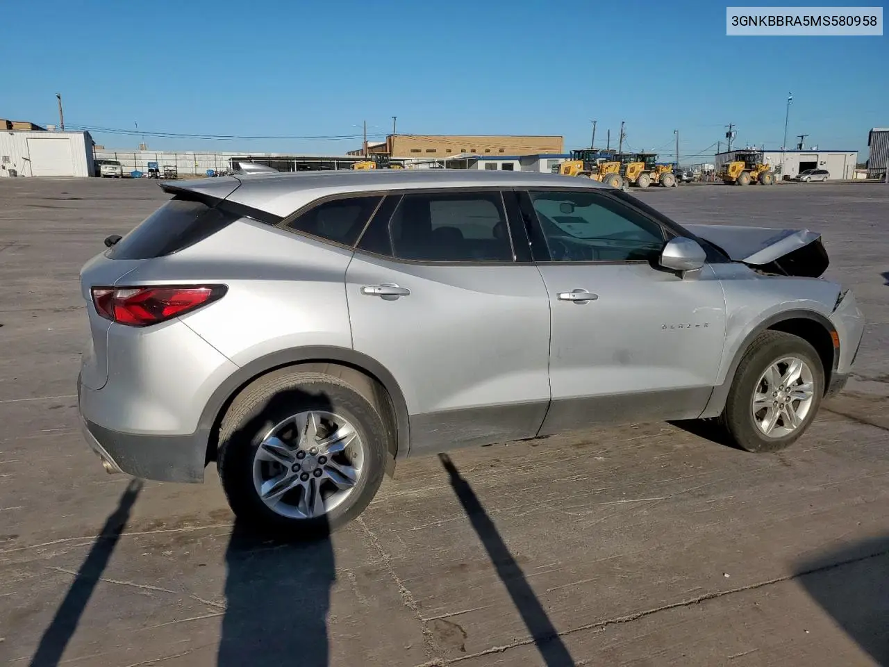 2021 Chevrolet Blazer 1Lt VIN: 3GNKBBRA5MS580958 Lot: 48525115