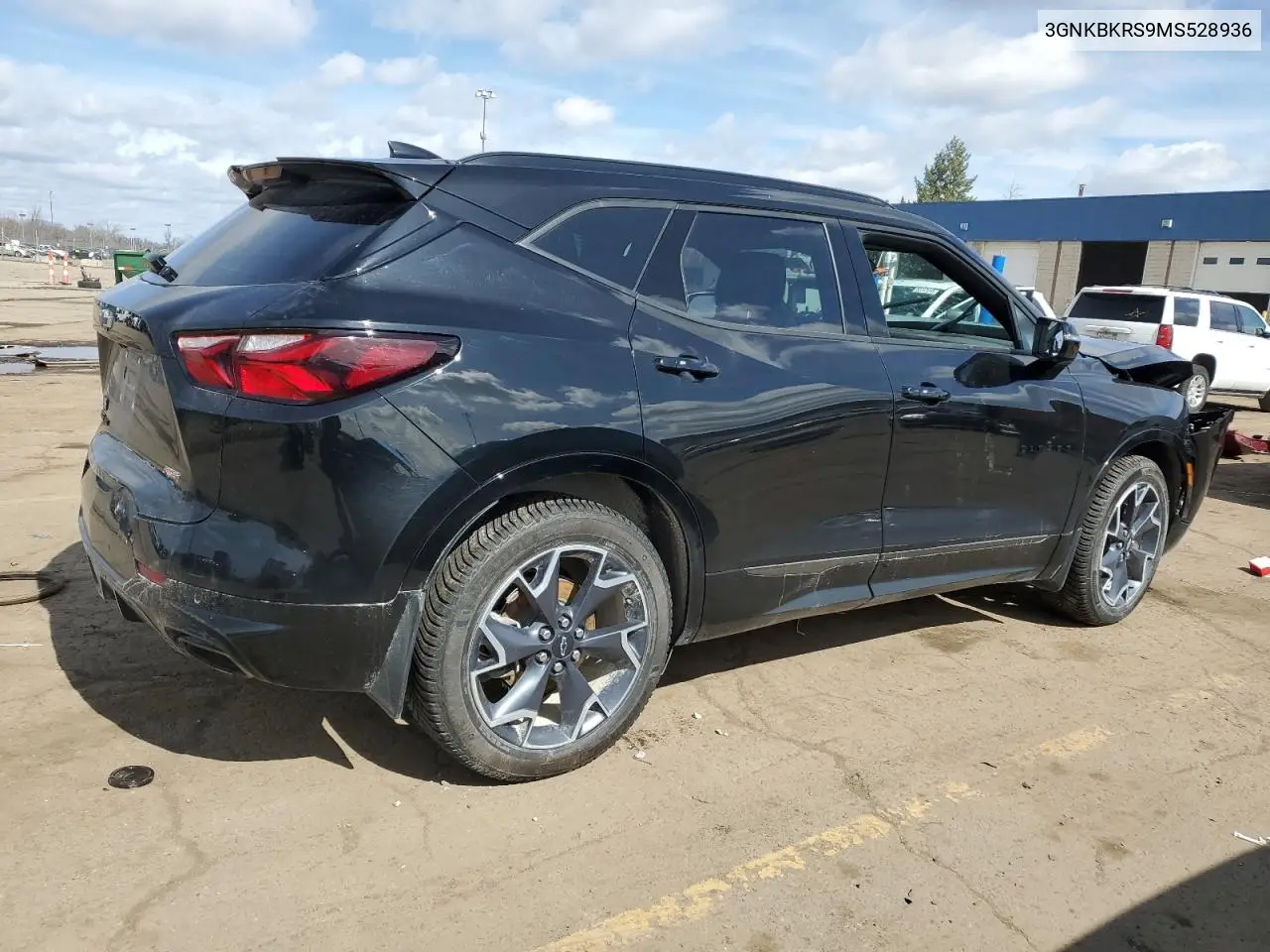 2021 Chevrolet Blazer Rs VIN: 3GNKBKRS9MS528936 Lot: 50494905