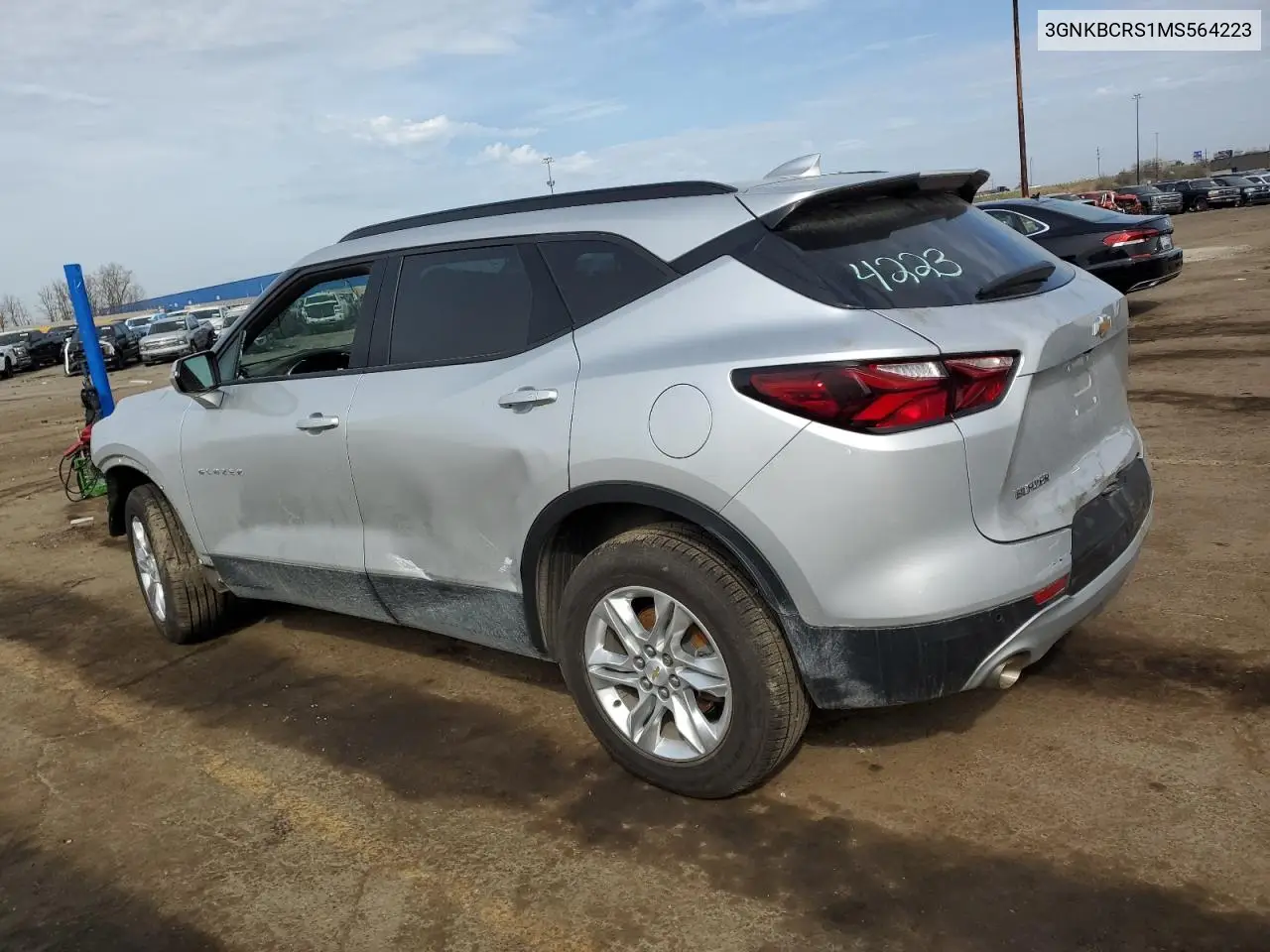 2021 Chevrolet Blazer 2Lt VIN: 3GNKBCRS1MS564223 Lot: 53252065