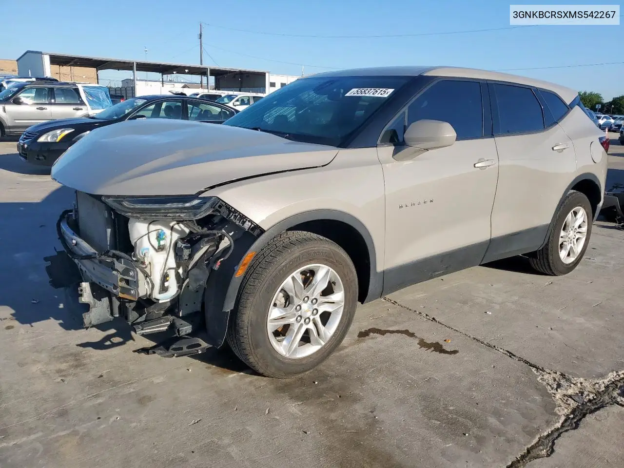 2021 Chevrolet Blazer 2Lt VIN: 3GNKBCRSXMS542267 Lot: 55837615
