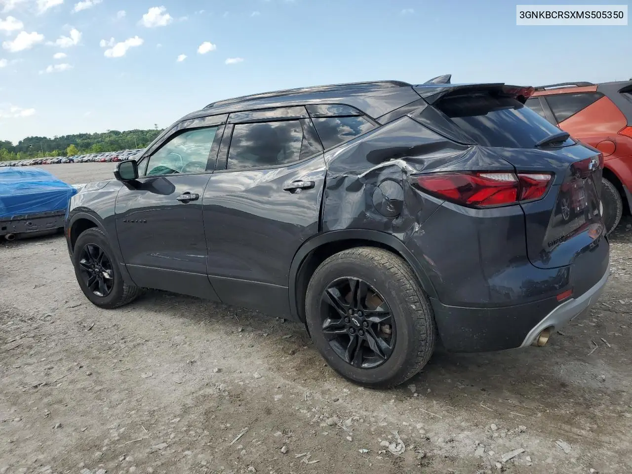 2021 Chevrolet Blazer 2Lt VIN: 3GNKBCRSXMS505350 Lot: 56597775