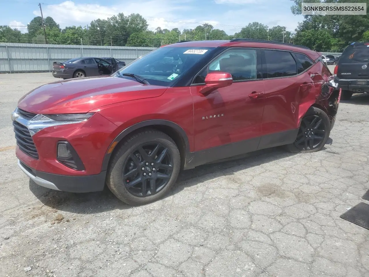 2021 Chevrolet Blazer 2Lt VIN: 3GNKBCRS5MS522654 Lot: 56652735