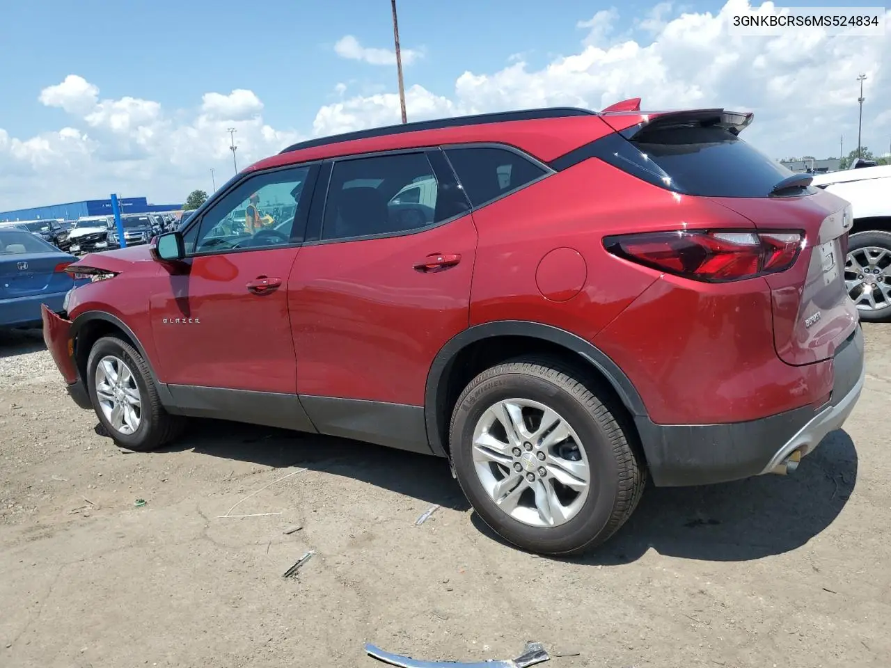 2021 Chevrolet Blazer 2Lt VIN: 3GNKBCRS6MS524834 Lot: 63138245