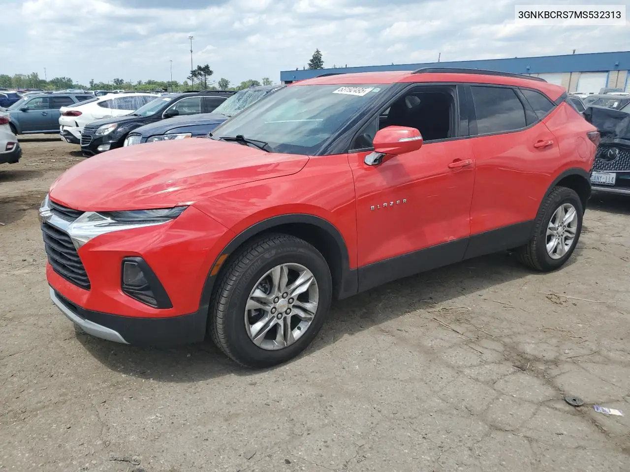 2021 Chevrolet Blazer 2Lt VIN: 3GNKBCRS7MS532313 Lot: 63192495