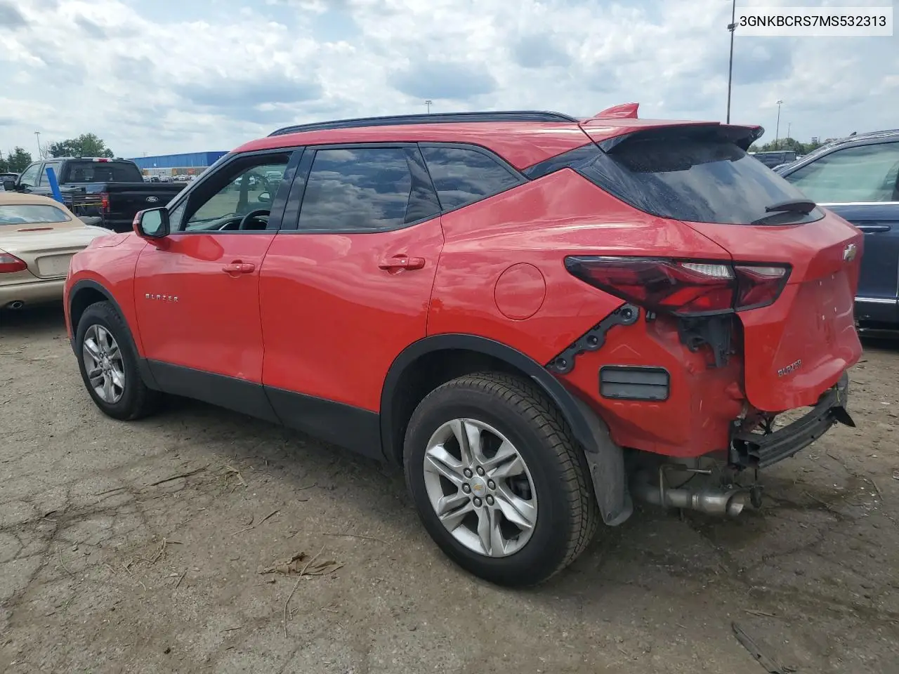2021 Chevrolet Blazer 2Lt VIN: 3GNKBCRS7MS532313 Lot: 63192495
