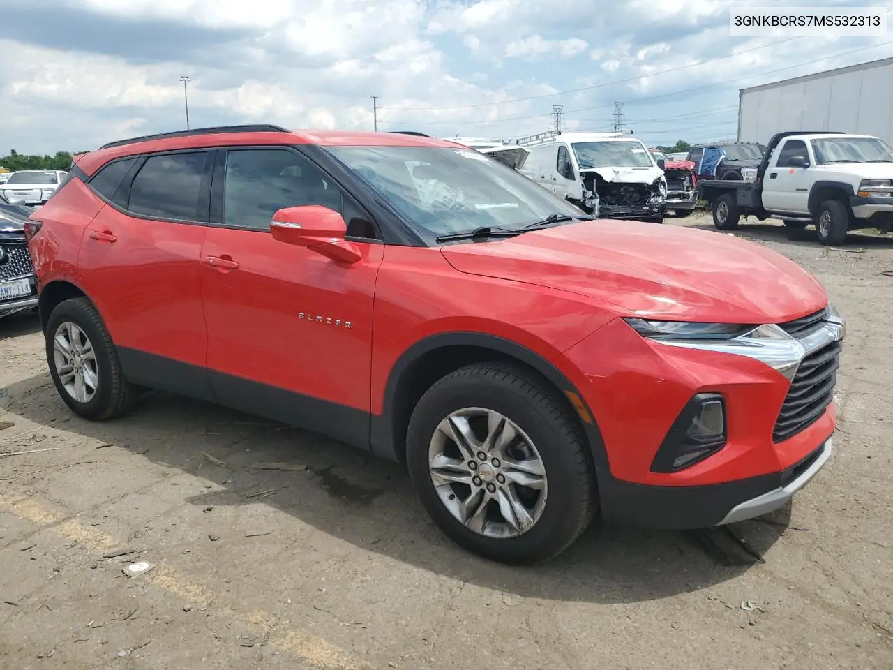 2021 Chevrolet Blazer 2Lt VIN: 3GNKBCRS7MS532313 Lot: 63192495