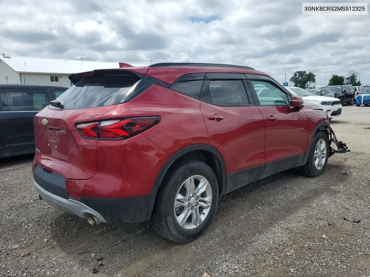 2021 Chevrolet Blazer 2Lt VIN: 3GNKBCRS2MS512325 Lot: 65018745