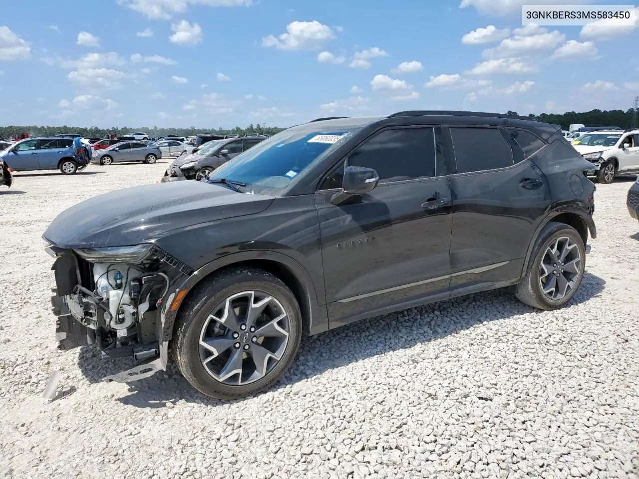 2021 Chevrolet Blazer Rs VIN: 3GNKBERS3MS583450 Lot: 65060035