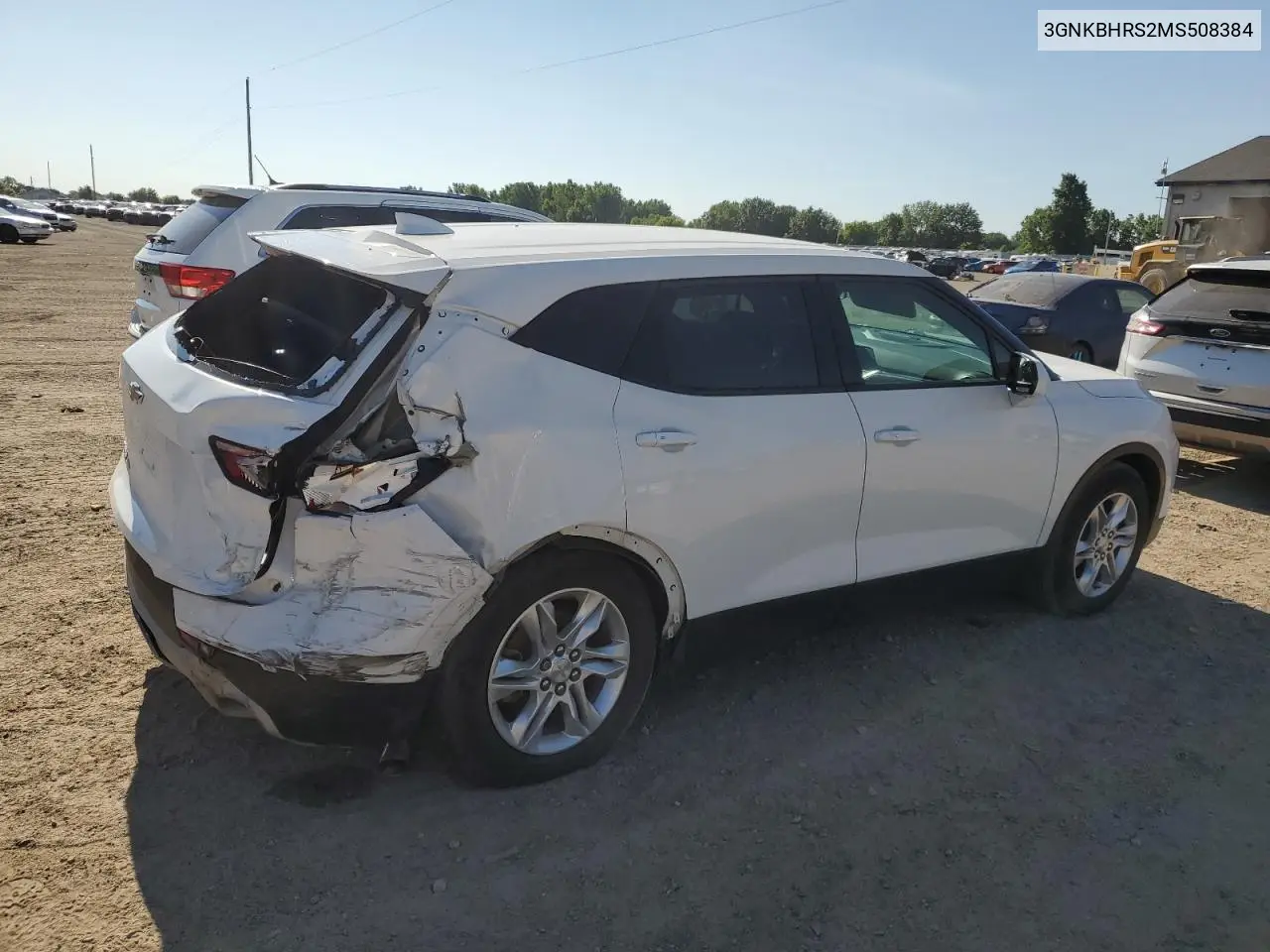 2021 Chevrolet Blazer 2Lt VIN: 3GNKBHRS2MS508384 Lot: 65241845