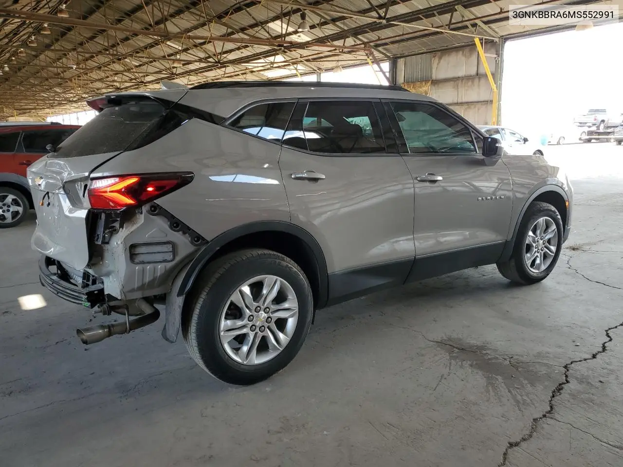 2021 Chevrolet Blazer 1Lt VIN: 3GNKBBRA6MS552991 Lot: 65373865