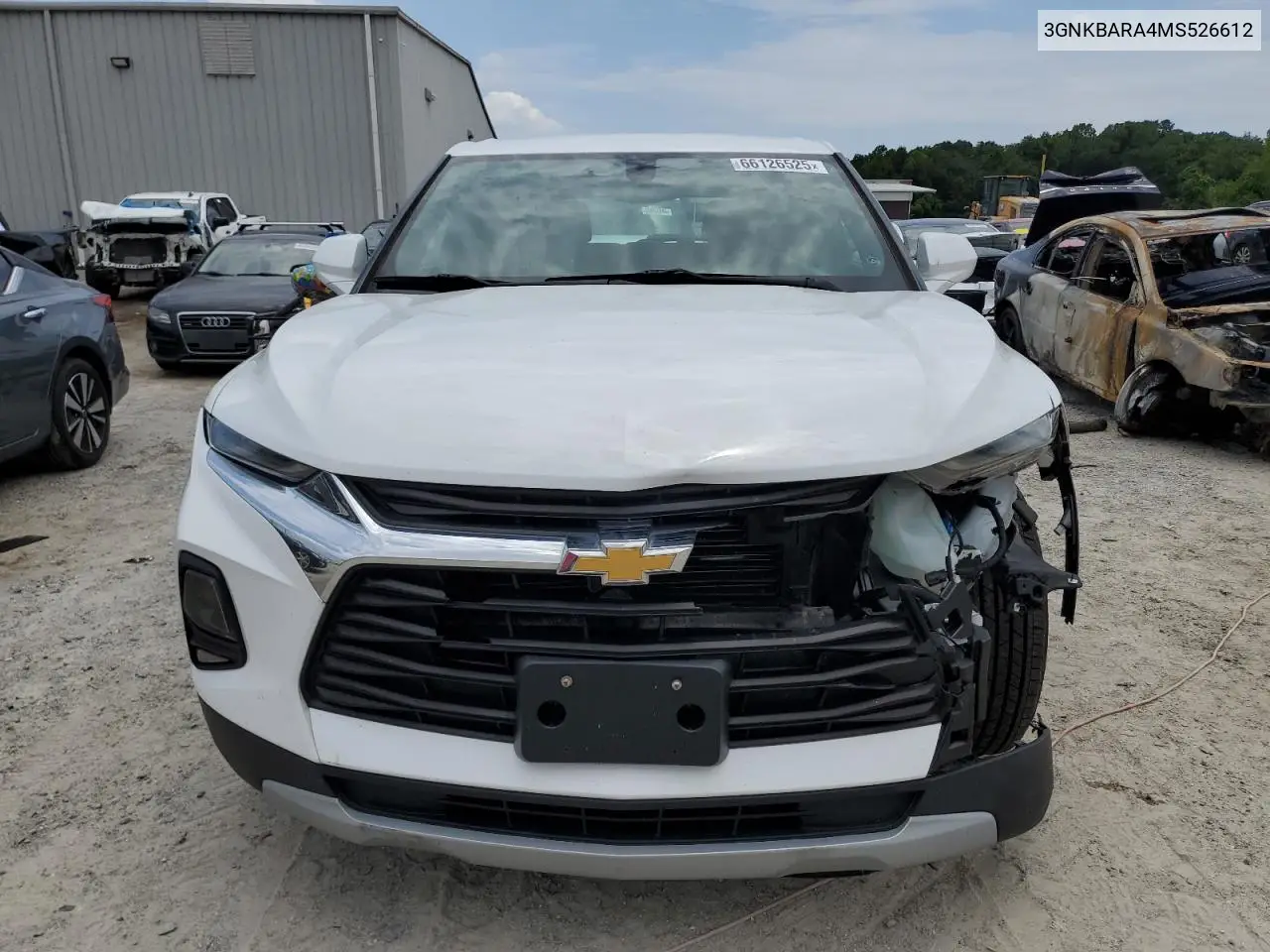 2021 Chevrolet Blazer L VIN: 3GNKBARA4MS526612 Lot: 66126525