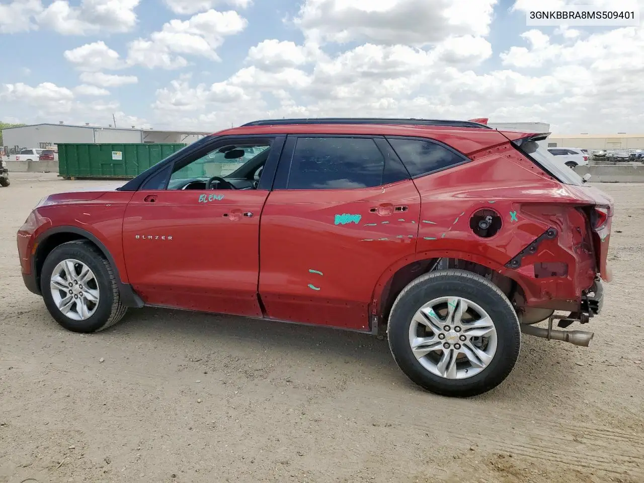 2021 Chevrolet Blazer 1Lt VIN: 3GNKBBRA8MS509401 Lot: 66157105