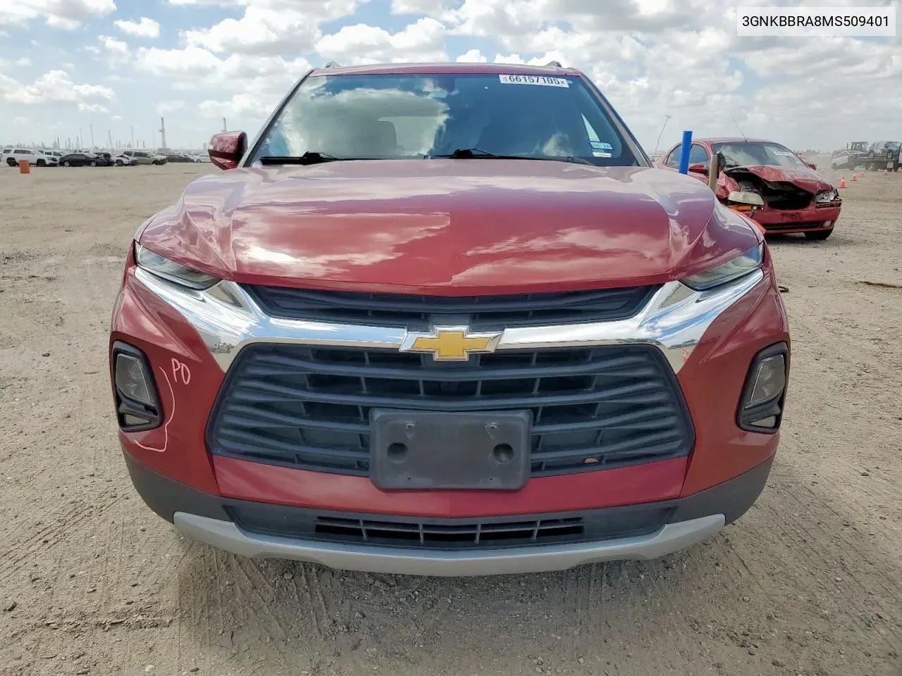 2021 Chevrolet Blazer 1Lt VIN: 3GNKBBRA8MS509401 Lot: 66157105