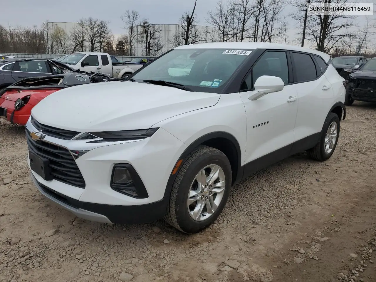 2022 Chevrolet Blazer 2Lt VIN: 3GNKBHR44NS116459 Lot: 52071825