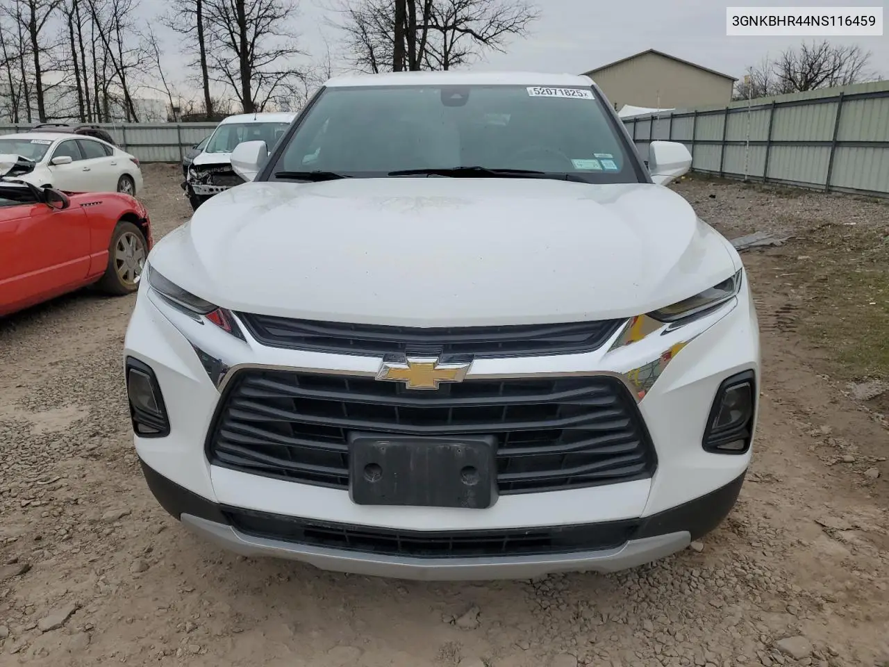 2022 Chevrolet Blazer 2Lt VIN: 3GNKBHR44NS116459 Lot: 52071825