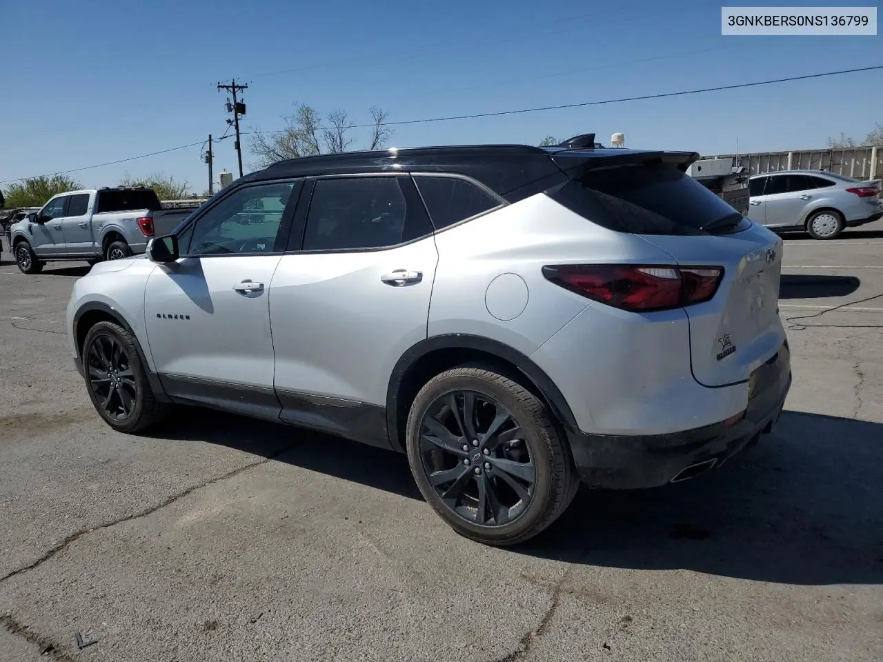 2022 Chevrolet Blazer Rs VIN: 3GNKBERS0NS136799 Lot: 52376195