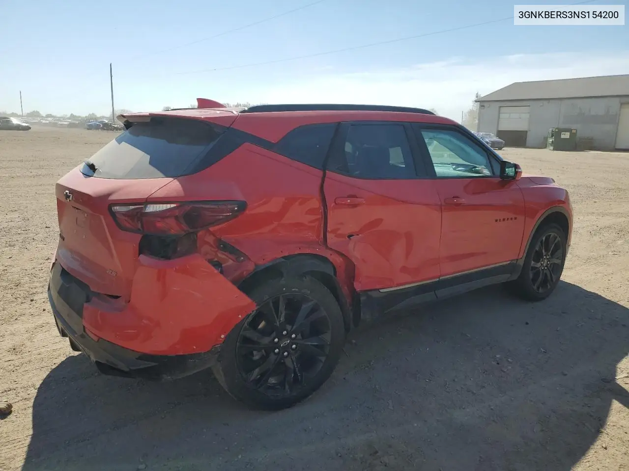 2022 Chevrolet Blazer Rs VIN: 3GNKBERS3NS154200 Lot: 56317235