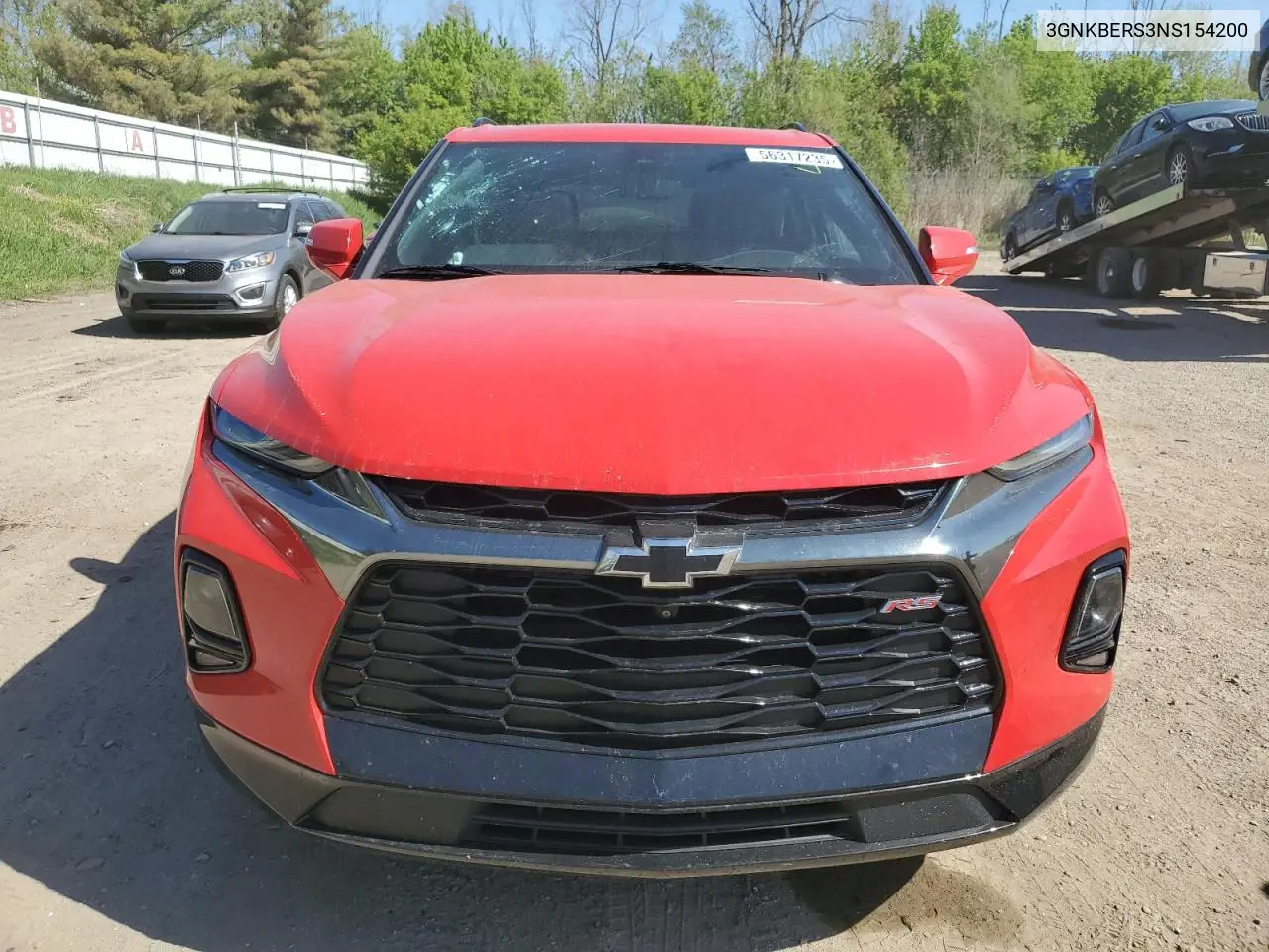 2022 Chevrolet Blazer Rs VIN: 3GNKBERS3NS154200 Lot: 56317235