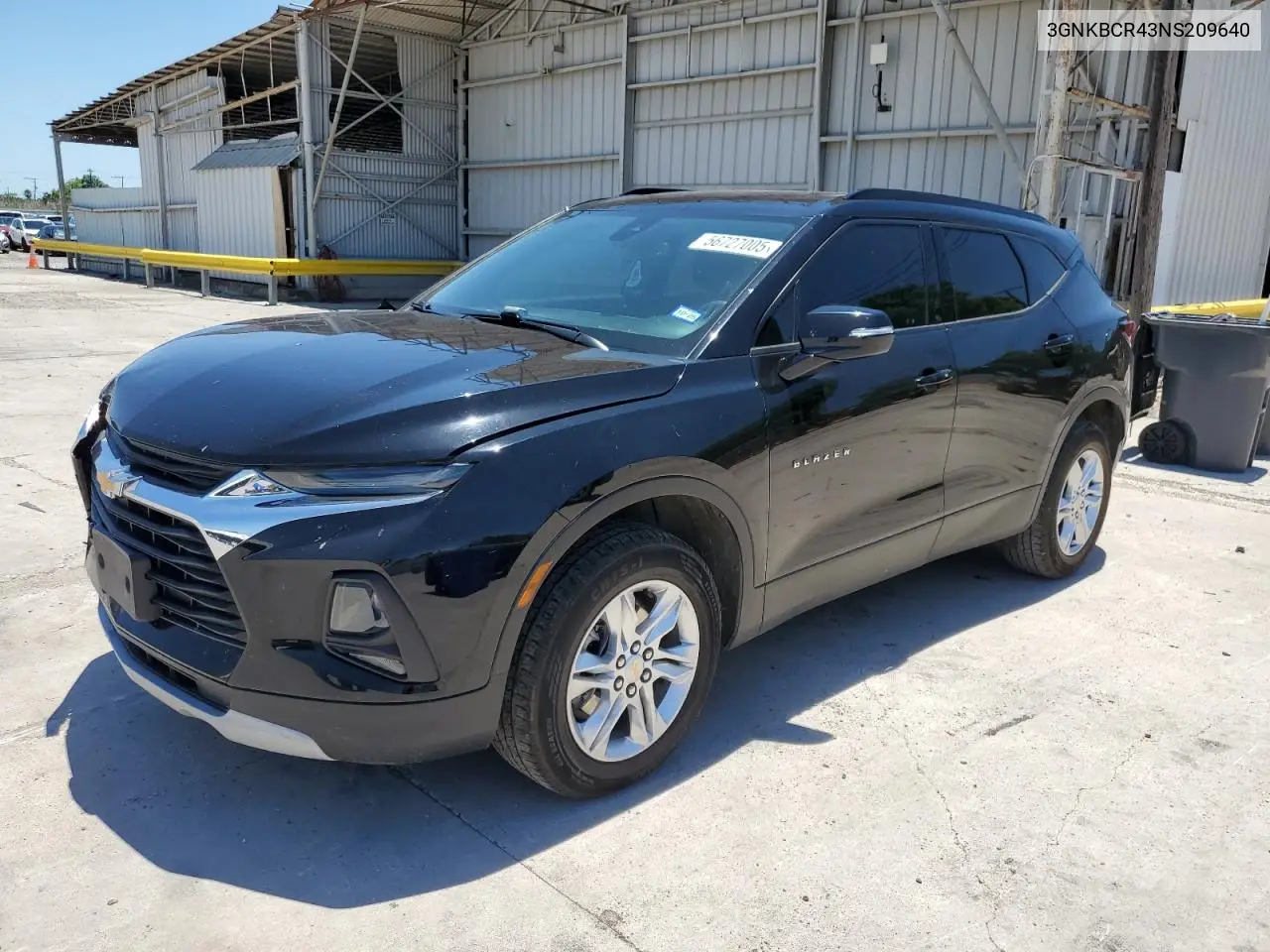 2022 Chevrolet Blazer 2Lt VIN: 3GNKBCR43NS209640 Lot: 56727005