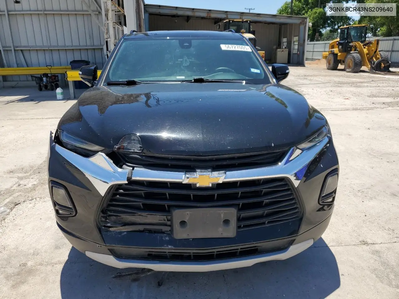 2022 Chevrolet Blazer 2Lt VIN: 3GNKBCR43NS209640 Lot: 56727005
