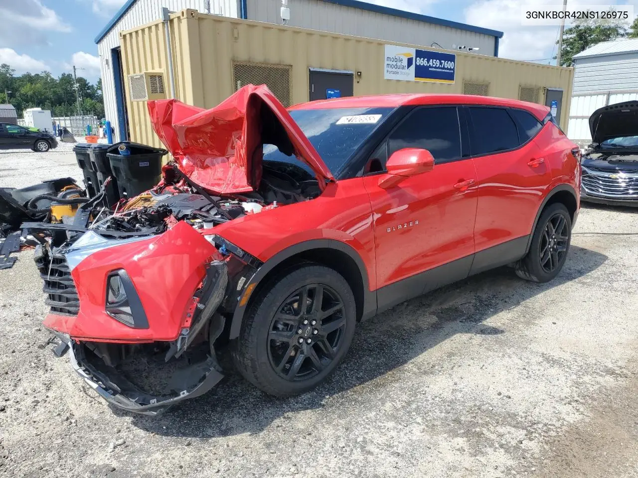 2022 Chevrolet Blazer 2Lt VIN: 3GNKBCR42NS126975 Lot: 62100955
