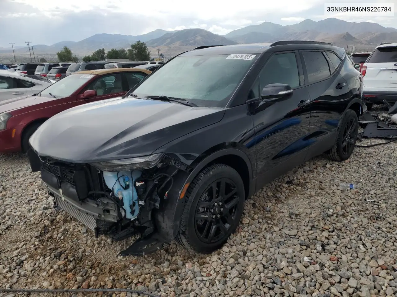 2022 Chevrolet Blazer 2Lt VIN: 3GNKBHR46NS226784 Lot: 62420935