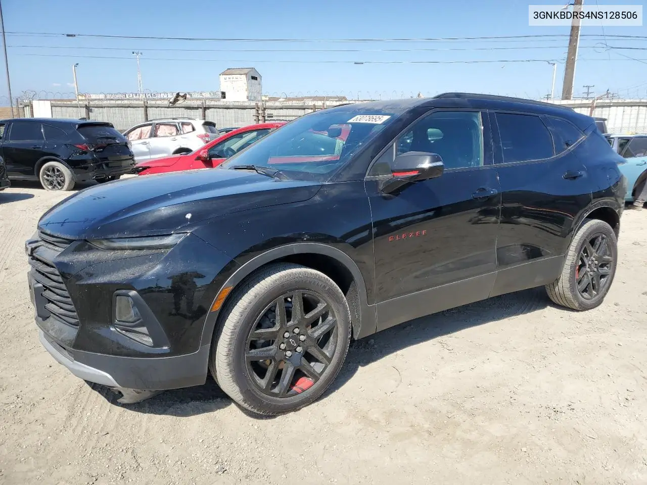 2022 Chevrolet Blazer 3Lt VIN: 3GNKBDRS4NS128506 Lot: 63078695