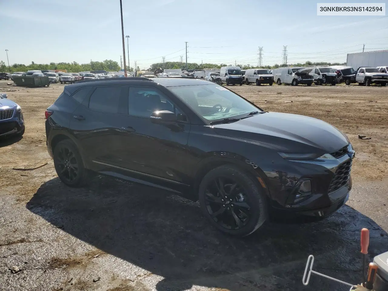 2022 Chevrolet Blazer Rs VIN: 3GNKBKRS3NS142594 Lot: 65518375