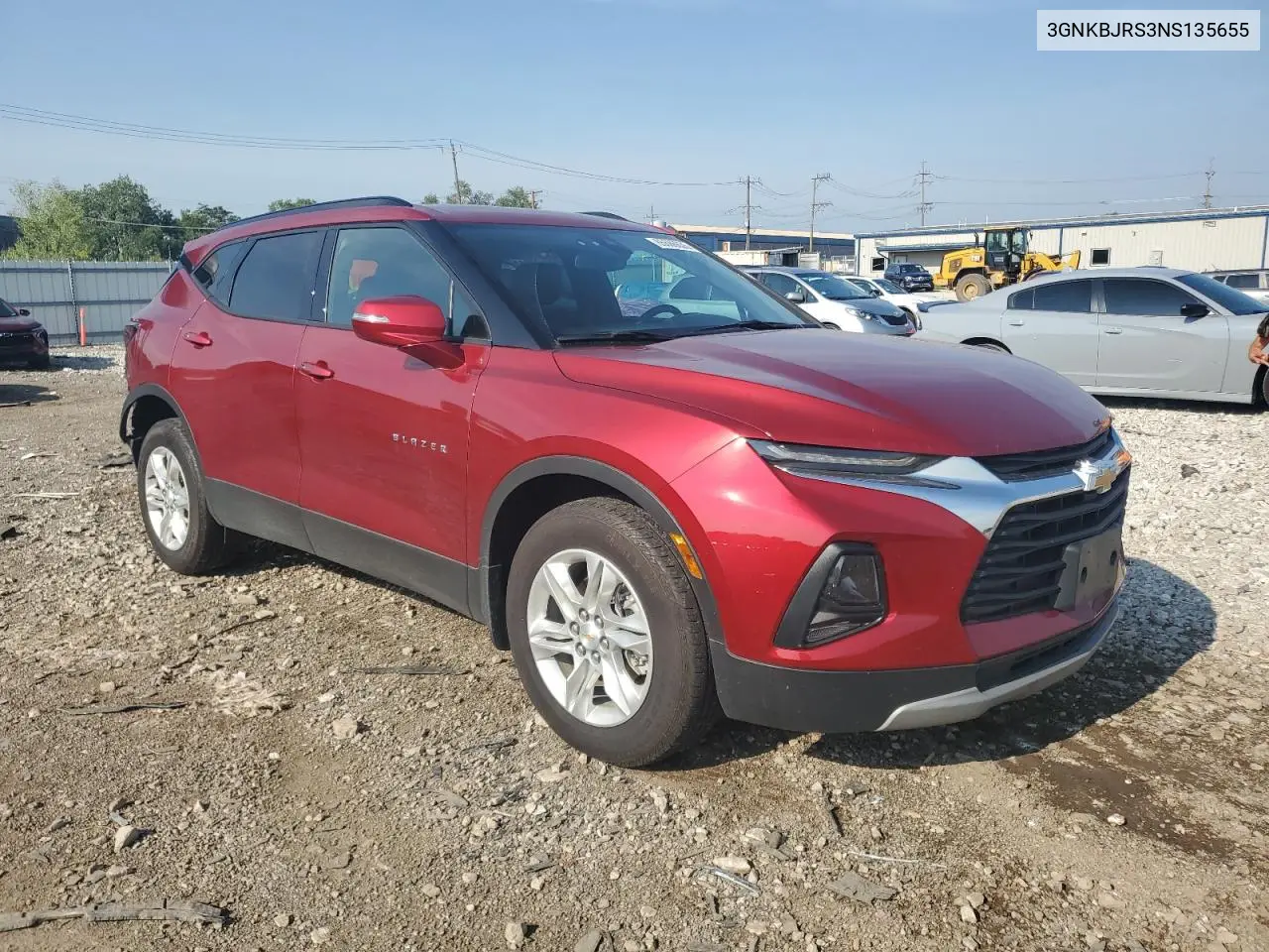 2022 Chevrolet Blazer 3Lt VIN: 3GNKBJRS3NS135655 Lot: 65686635
