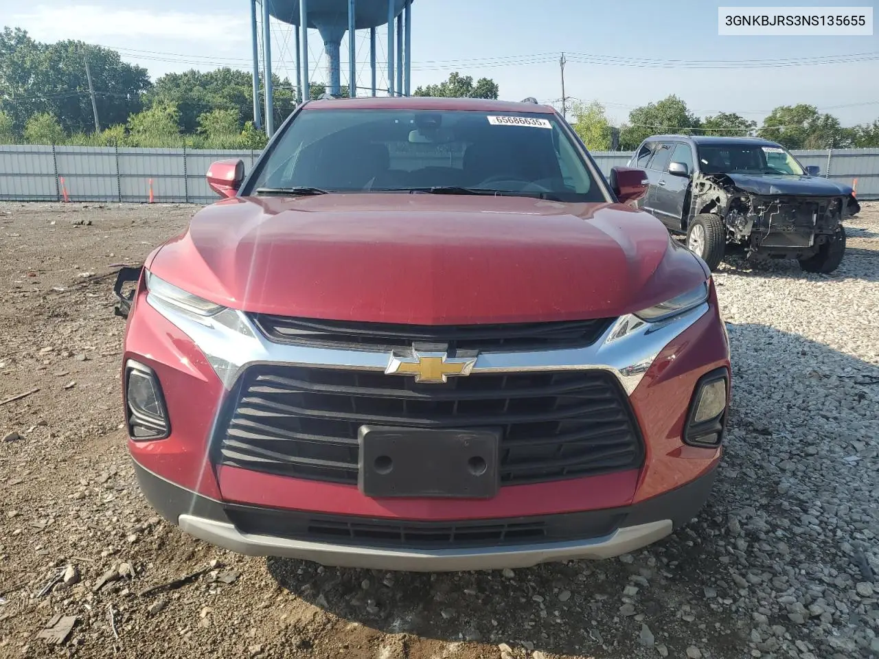 2022 Chevrolet Blazer 3Lt VIN: 3GNKBJRS3NS135655 Lot: 65686635