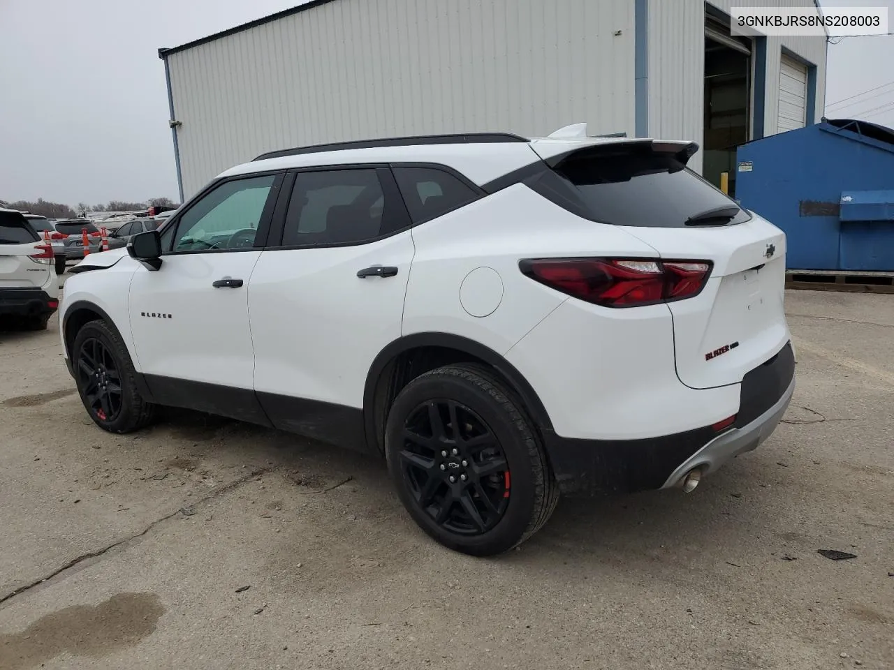 2022 Chevrolet Blazer 3Lt VIN: 3GNKBJRS8NS208003 Lot: 86661514