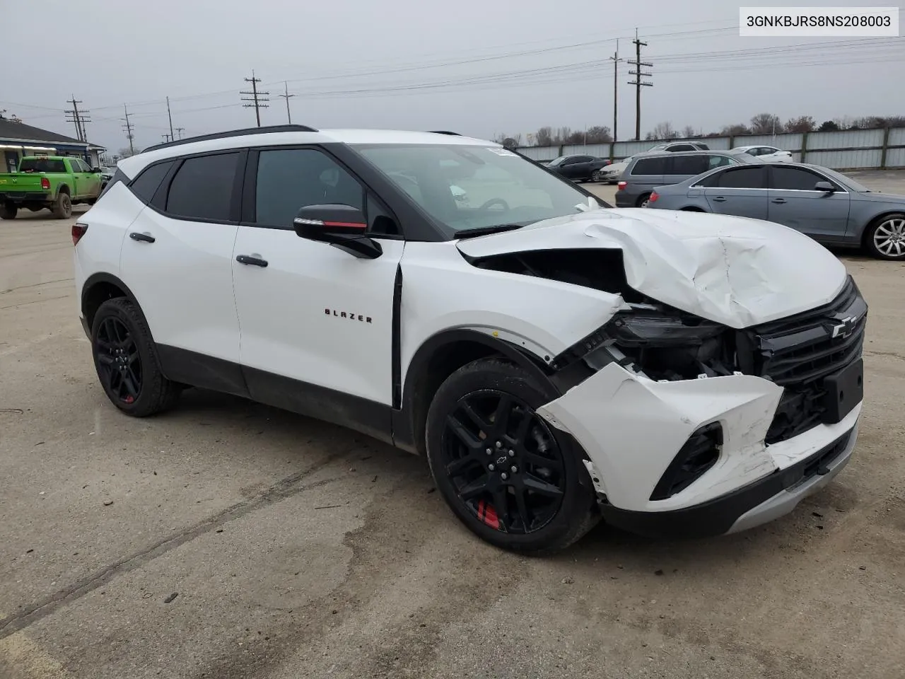 2022 Chevrolet Blazer 3Lt VIN: 3GNKBJRS8NS208003 Lot: 86661514