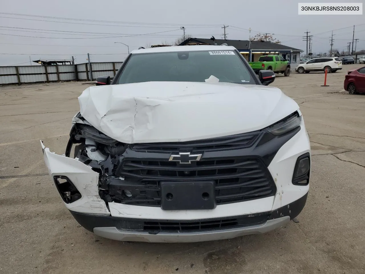 2022 Chevrolet Blazer 3Lt VIN: 3GNKBJRS8NS208003 Lot: 86661514